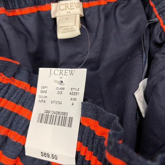 Navy/Red Striped J Crew Factory Skirt Size 4 - Picture 5 of 7